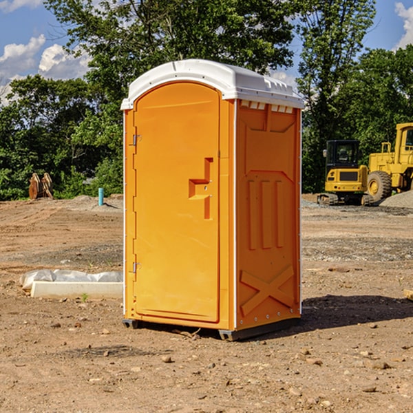 how often are the porta potties cleaned and serviced during a rental period in Washington AR